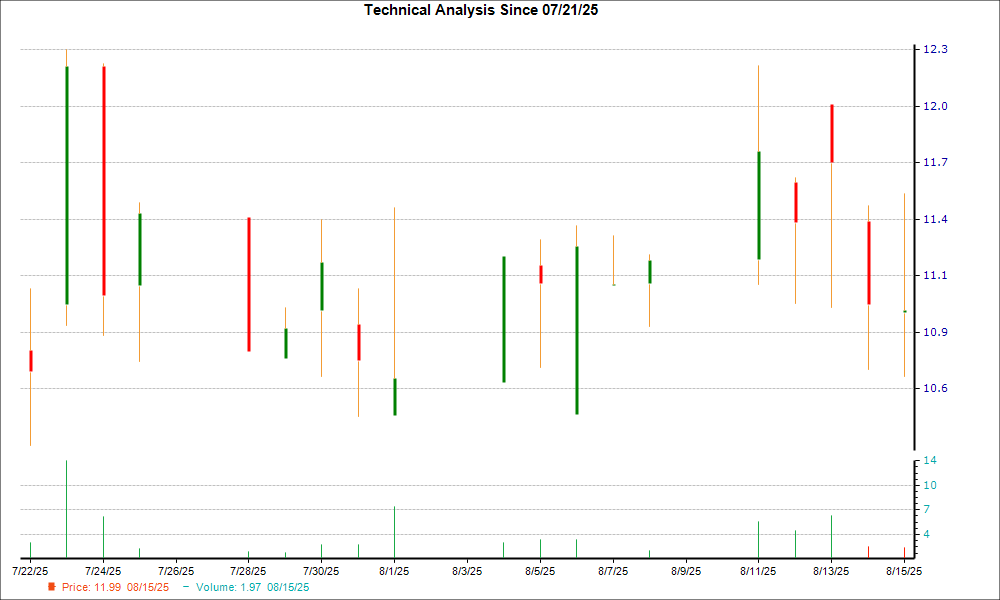 1-month candlestick chart for ANTA