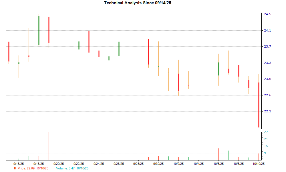 1-month candlestick chart for BMRC