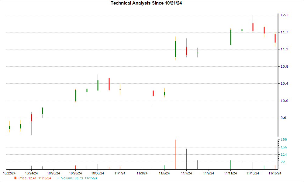 1-month candlestick chart for BRKL